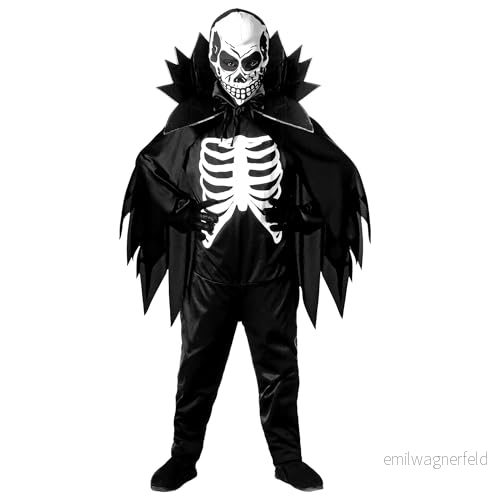 ”SKELETON” (jumpsuit, cape med stående krage, mask) (116 cm/45 år) 8003558384457 ”SKELETON” (jumpsuit, cape med stående krage, mask) (116 cm/45 år) 8003558384457