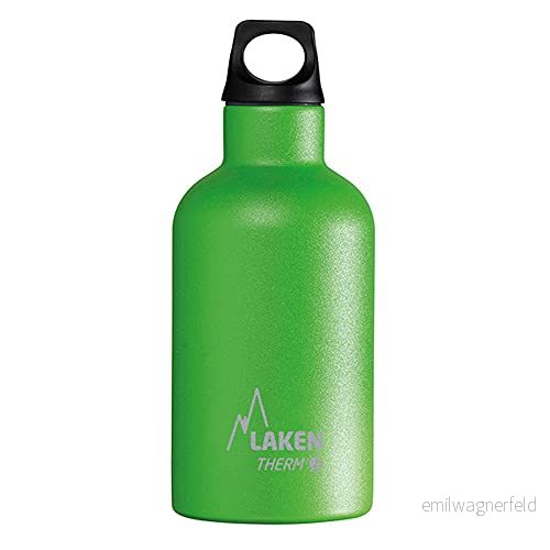 Lakey ramangwana Stainless Simbi Thermal Bottle 18/8 uye vacuum insulation nemadziro maviri, girini, 350 ml 8412544028327