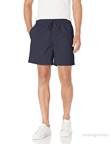 Amazon Essentials Men's Shorts 15 cm (6 tum) med dragsko innersöm, Marinblått Xsp, XS 194223685073