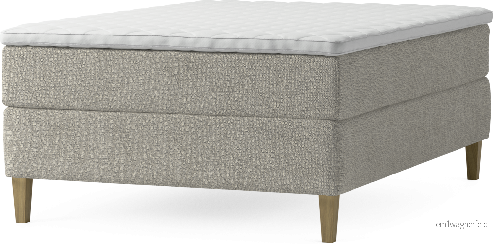 Delux Dream Kontinentalsäng, enkelsäng 140 cm med bäddmadrass och sängben XyAOm