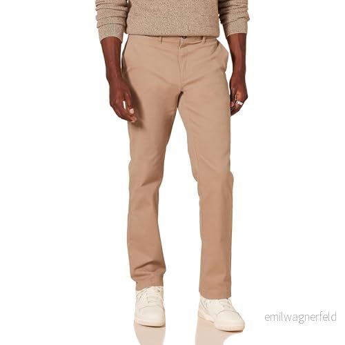 Amazon Essentials mäns slim fit casual stretch, Mörk kaki brun, 36W / 34L 191770606797