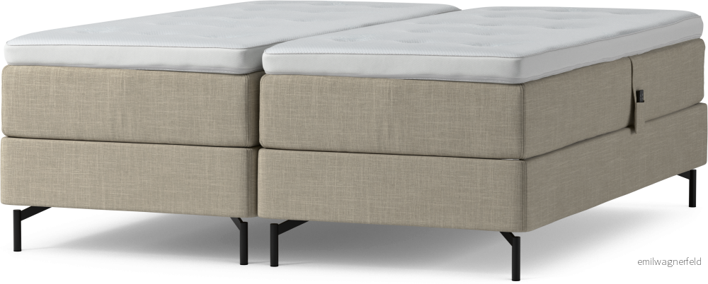 Delux Dream Ställbar säng, dubbelsäng med bäddmadrass och sängben W62Hu