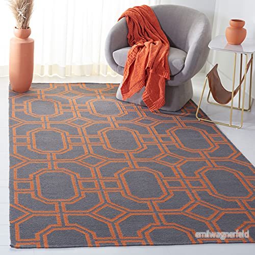 Safavieh "Bellina" platt väv durie 152 X 243 cm Blå/orange 683726117551
