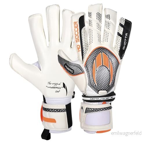 HO Soccer GHOTTA EVO2 RN Silver Legend Målvaktshandskar, Unisex Vuxna, Vit/Orange, 8,5 8434666289882