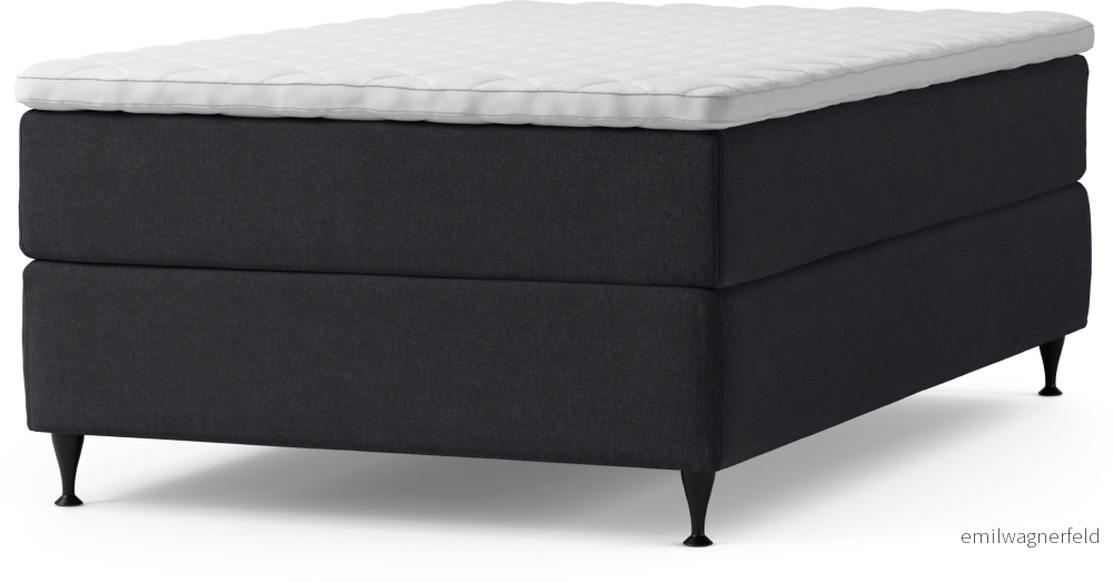 Delux Dream Kontinentalsäng, enkelsäng 120 cm med bäddmadrass och sängben VuMV5