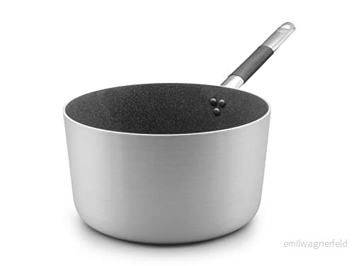 Pentole Agnelli ALSC105GPIC24 Shark Skin Induktionslinje, hög kastrull, non stick, med 1 rostfritt stålhandtag, 24 cm 8007441725013