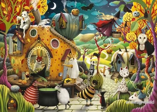 Ravensburger Glad Halloween 1 000 bitar pussel för vuxna 12000402 handgjorda verktyg, tillverkad i Tyskland, varje bit passar perfekt tillsammans 4005555004028