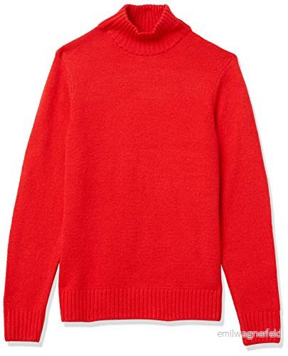 Amazon Essentials Men's Långärmad mjuk tröja med polokrage, Röd, M 195111094885