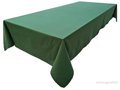Högkvalitativ bordsduk, bordslinne av 100% bomull, kollektion, koncept, färg och storlek valbar (bordsduk 120 x 200 cm, olivgrön) 4260585473873